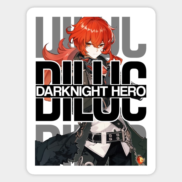 DILUC DARKNIGHT HERO Genshin Impact Magnet by chris28zero